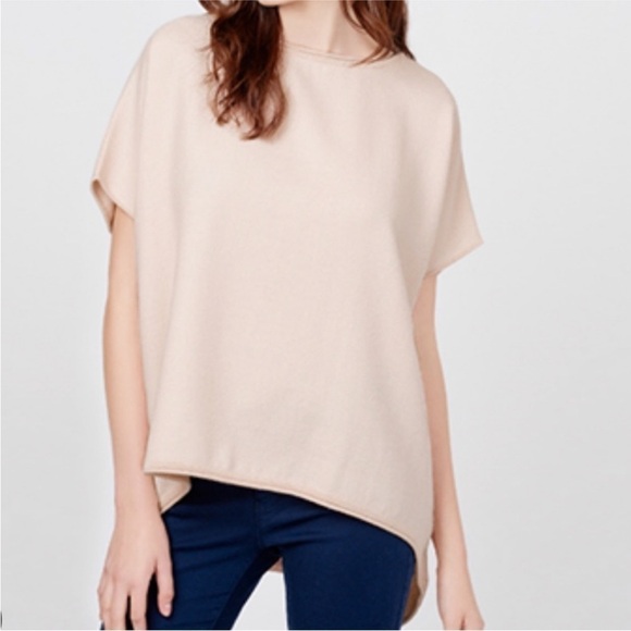 Cuyana Oversized 100% Baby Alpaca Sweater Top One Size Beige Tan - Picture 4 of 12